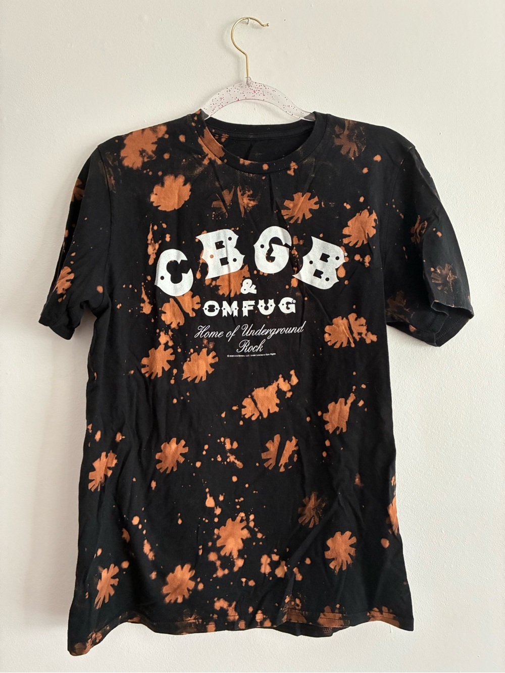 CBGB Tie-Dye Black & Rust Mens T-Shirt